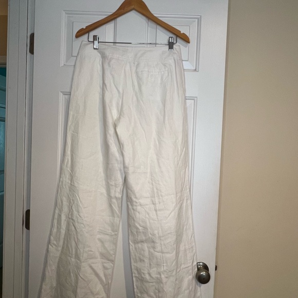 Mexx NWT 100% Linen White/Cream Wide-Leg Pants - Picture 2 of 14